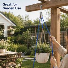 4pcs/Set 3 Meters Adjustable Rope Hook Set With Roller Tensioner And Lock, Pulley Rope System, 66.14lbs Load Capacity, Includes 2 Metal Hooks And 2 Nylon Ropes, Suitable For Camping Tents, Awnings, Clotheslines, Outdoor Gear, Campsite Setup, BBQ, Picnic, Road Trip - Multicolor - View 5