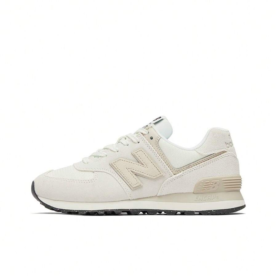 New Balance NB 574 運動舒適百搭耐磨透氣 低筒 休閒城市通勤跑步鞋 男女同款 米白黑 - 米白色 - 查看 1