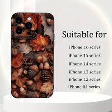Funda para teléfono simple y reforzada, adecuada para todos los modelos de  y . La funda es una carcasa mate de alta calidad, completamente nueva, con un creativo diseño de hojas de atardecer otoñal. Diseñada para ser a prueba de golpes y anti-caídas, es compatible con todos los modelos de , incluyendo 16, 15, 14, 13, 12, 11, X, XR, XS. Es un regalo adecuado para novio o novia, o como presente de cumpleaños. - (Un color) 1 unidad por paquete - Ver 1