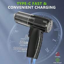 1pc Portable Handheld Mini Vacuum Cleaner, Cyclone Suction, Multi-Function Cordless Dust Removal Blower, Suitable For Office/Home/Car, USB Rechargeable Lithium Battery, 2000mAh, Includes Accessory Kit And Cloth Filter - Handheld - View 5