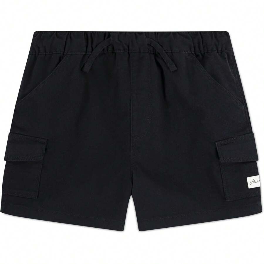 Hurley Girls' Pull On Cargo Shorts - Black - View 1