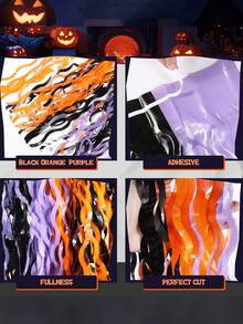 1pc Halloween Sequin Foil Tassel Table Skirt, Halloween Party Decoration, Suitable For Birthday, Back To School Party, Rectangular Round Table, Halloween Party Tabletop Decoration, Indoor Outdoor Party Supplies, Perfect Halloween Party Tabletop Decoration - A - View 8