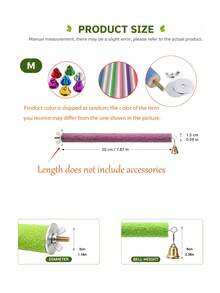 Parrot Colorful Frosted Perch With Bell, Multiple Sizes, Easy Installation, Claw Care, Anti-Slip Perch For Small And Medium Parrot Cages, Foot And Claw Care Training Supplies, Random Color - View 12