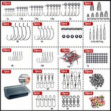 187pcs Fishing Accessories Set, Includes Fishing Hooks, Fishing Weights, Snaps, Beads, Organized Fishing Tackle Box, Suitable For Bass And Trout Fishing Gear - Combination 1 - View 14