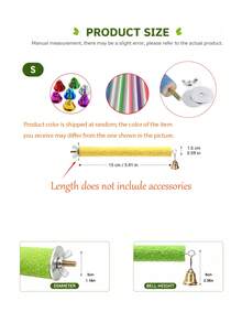 Parrot Colorful Frosted Perch With Bell, Multiple Sizes, Easy Installation, Claw Care, Anti-Slip Perch For Small And Medium Parrot Cages, Foot And Claw Care Training Supplies, Random Color - View 13