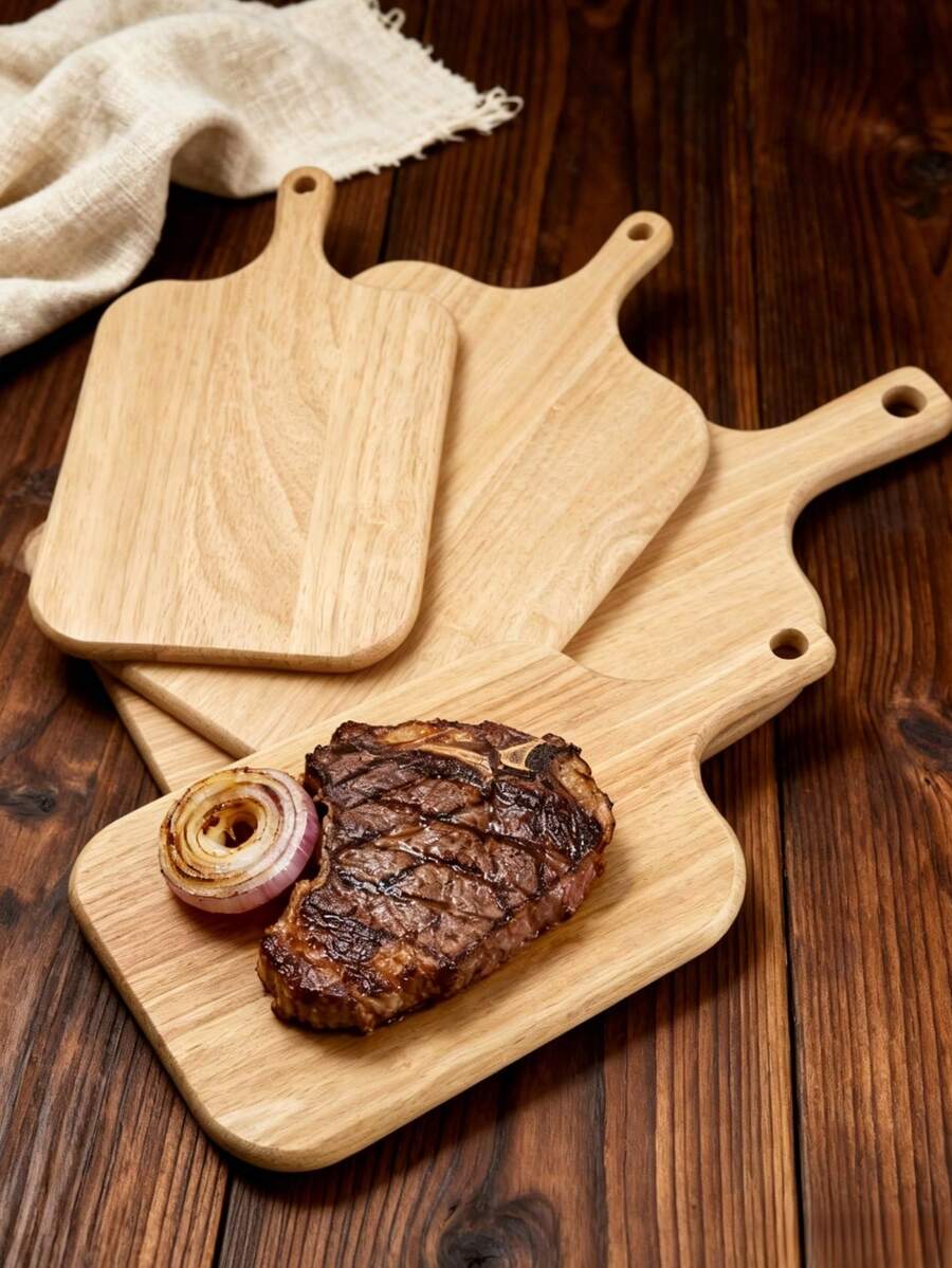 Multi-Size Cutting Board With Handle, Steak Serving Board, Kitchen Chopping And Plating Board, Suitable For Breakfast Serving, Also For Main Course Preparation, Perfect Gift For Home Parties And Housewarming