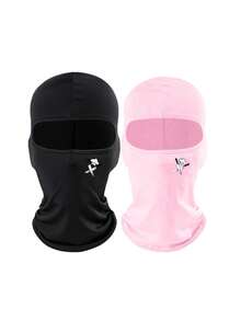 1pc/2pcs Unisex Solid Color Printed Balaclava Hood Set, Single Hole Full Face Mask For Cycling, Suitable For Daily Wear And Outdoor Activities - Style Y - View 20