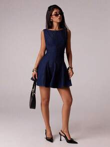 Women Midi Dresses - Blue - View 5