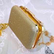 Bolsa Tiracolo / Carteira Feminina Com Glitter Para Festa / Banquete / Casamento WT168-3 - Dourado - Visão 3