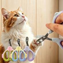 3pcs/1pc Set Curved Pet Nail Clipper, Small Hole Design To Prevent Cutting Blood Line, Nail Trimmer For Cats, Dogs, Puppies, Rabbits And Guinea Pigs, Multi-Color Soft Grip Handle Pet Grooming Tool, Cat Accessories, Rabbit Pet Supplies, Dog Essential, Puppy Essential, Saudi Arabia National Day Gift, Christmas Gift, Halloween Gift - A - View 7