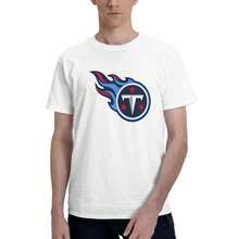 Tenn-Essee-Titans Men's T-Shirt, Soft And Stretchy Cotton, Round Neck, Comfortable Slim Fit, Breathable And Durable, Basic For Everyday Wear, Office Or Casual Outings - 白色 - 查看 4