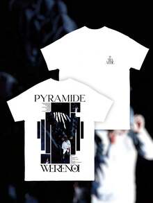 T-Shirt From Werenoi's Pyramid Album, Merchandising 2026, Unisex Cotton T-Shirt For Men And Women, Oversized Y2k T-Shirt, Exclusive Gifts For Tour Fans. - 白色 - 查看 1
