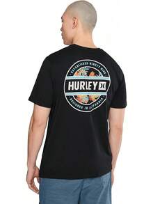 Hurley Camiseta de manga corta con relleno para hombres - Negro - Ver 4