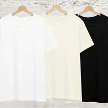 Custom Icons Collage Graphic Tee, Retro Red Linework Lifestyle Back Print Shirt - 白色 - 查看 2