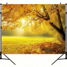 1pc Autumn Golden Maple Leaf Fallen Leaves Photography Background, Autumn Photo Backdrop, Wedding Background, Newborn Photography Background - 15 - View 3