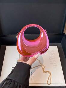 New Acrylic Mini Bag Fashion Evening Bag Chain Shoulder Crossbody Bag - Pink - View 12
