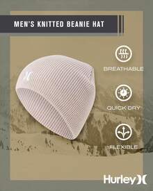 Hurley Men's Winter Hat - Classic Icon Beanie - Wheat - View 2