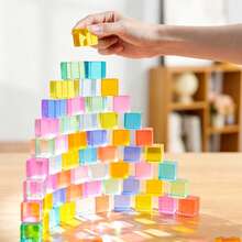 Light & Shadow Acrylic Colorful Window Blocks, Children's Color Enlightenment Cognitive Training Creative Building Blocks Toy - Multicolor - View 5