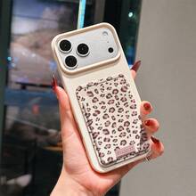 2 Pieces Set: Brown Self-Adhesive Card Holder/Card Slot Phone Case/Card Holder Wallet And Card Holder TPU Shockproof Protective Case Compatible With Apple 6/7/8/X/Xs/XR/XS Max/11/12/13/14/15/16 Pro Max, Suitable As Birthday And Christmas Gifts For Couples, Women, Daughters, Boyfriends, Girlfriends, Teen Girls, Slight Color Difference Due To Lighting During Photography - Multicolor - View 2