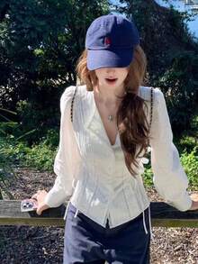 Women Blouses & Shirts - White - View 2