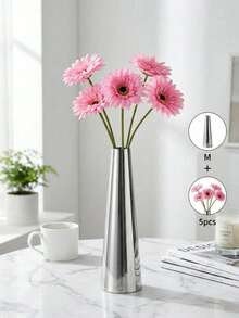 6/12pcs Artificial African Daisy Flowers, Silk African Daisy, Artificial African Daisy Fake Sunflower, Bulk Artificial Flower Bouquet, Suitable For Home Decor, Living Room, Office, Kitchen, Wedding, Room Decoration, Wedding Accessories, Used For Wedding Bridal Bouquet, Party Home, Kitchen Decor, Garden Decor, Outdoor Plants, Gardening, Artificial Flowers, Autumn Decor, Table Decor, Cake Decor, Artificial Plants, Decorative Items, Wedding Anniversary Coordination - Hot Pink - View 8