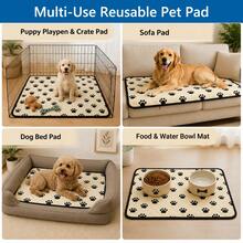 1 Pack Beige Reusable & Washable Dog Pee Pads, Leak-Proof Pet Training Pads - Apricot - View 6
