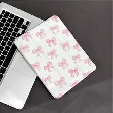 水彩粉色蝴蝶結印花平板保護殼，相容 iPad 10代 10.9 吋 2022/Air 13(M3 2025)/Air 11(M3 2025)，相容 、Pad、Matepad、Pad、Honor Pad - 彩色 - 查看 10