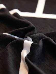 1/4pcs Elastic Chair Cover - Polyester Fiber Chair Cover - Hotel-Use Household Chair Cover - Black - View 7