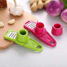1-2pcs Multi-Function Garlic Chopper & Slicer, Portable Plastic Garlic Press, 2-In-1 Manual Garlic Mincer, Can Make Garlic Paste & Slices, Quick Garlic Crushing & Slicing Kitchen Tool, Easy To Clean Small Garlic Chopper For Home Cooking - A - View 9