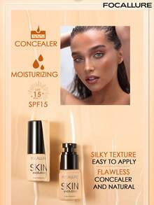 FOCALLURE 31g SPF15+PA SKIN EVOLUTION Liquid Foundation, Full Coverage, Concealing, Color Correcting, Pore Blurring, Long-Lasting Oil Control, Moisturizing, Natural Matte Finish, Waterproof Makeup - #03 WARM IVORY - View 7