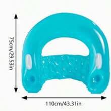 1 pieza Sofá inflable de agua, estilo minimalista de unicolor, con portavasos, diseño de asa, material de PVC, adecuado para agua, piscina, fiesta temática de playa, asiento de descanso de agua, flotador inflable. Bomba de aire se vende por separado. - silla flotante en forma de U - Ver 14