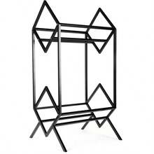 Metal Vinyl Record Stand Holds 140-160 LPs Black Storage Organizer&Display Rack - 32*40*79cm - View 2