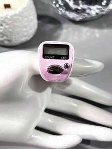 Multi-Color Optional Ring-Style LED Digital Counter, Wearable Manual Electronic Tally Counter, One-Click Reset To Zero, Clear Nighttime Reading Without Eye Strain, Compact Lightweight Long Battery Life Durable Model, Macaron Matte Solid Color Versatile Design, Suitable For Buddhist Prayer Counting / Crochet Stitch Counting / Exercise Tracking / Nighttime Work Counting / Daily Portable Counting - Multicolor - View 4