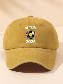 1pc Unisex 2026 World Cup Black Multi-Color Football Print Outdoor Casual Fashion Adjustable Size Sun Protection Soft Vintage Distressed Street Party Gathering Washed Baseball Cap Dad Hat Youth Cap Suitable For Daily Wear Versatile Camping Beach Travel Football Match Cheering - A - View 15