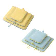3pcs Travel Compression Storage Bags, Lightweight Waterproof Clothing Organizer Bags, Foldable Luggage Storage Cubes With Smooth Zippers, Suitable For Clothes, Underwear And Travel Essentials - Multicolor - View 8