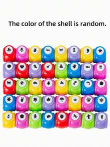 12/6/2pcs Mini Embossing & Punching Tool Set, Mixed Colors & Styles Creative Portable Paper Craft Cutting & Embossing Tools, Suitable For Scrapbooking, DIY Photo Albums, Greeting Cards And Planner Decoration, Back To School Stationery DIY Handmade Supplies - Mixed - View 9