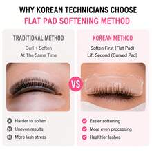 Professional Korean Lash Lift Step 1 Flat Pads 2PCS Reusable Silicone Softening Shields - Baby Pink - View 2