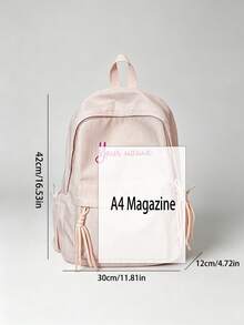 New Fresh Sweet Cute Women's Backpack, High-End Large Capacity Student School Bag, Suitable For Middle School, High School And College Students, Back To School Season, Waterproof - Multicolor - View 8