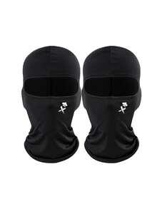 1pc/2pcs Unisex Solid Color Printed Balaclava Hood Set, Single Hole Full Face Mask For Cycling, Suitable For Daily Wear And Outdoor Activities - Style Y - View 25