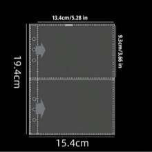 A5/A6 Double Grid With Cover 6-Hole Storage Bag 5pcs Set Transparent Loose Leaf File Bag Back To School Essential Study Supplies - Transparent - View 21