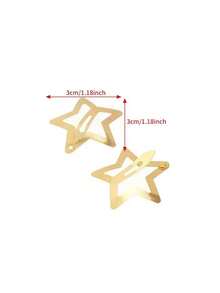 10 pièces/40 pièces/100 pièces Pinces à cheveux étoile à cinq branches Y2K, mignonnes pinces BB étoile or+argent aléatoires, convient aux filles et aux femmes pour un usage quotidien et décontracté, pour fixer les cheveux lâchés et les queues de cheval - Multicolore - Voir 4