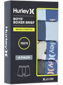 Hurley Boys' Multi-Pack Performance Boxer Briefs - Midnight - View 3