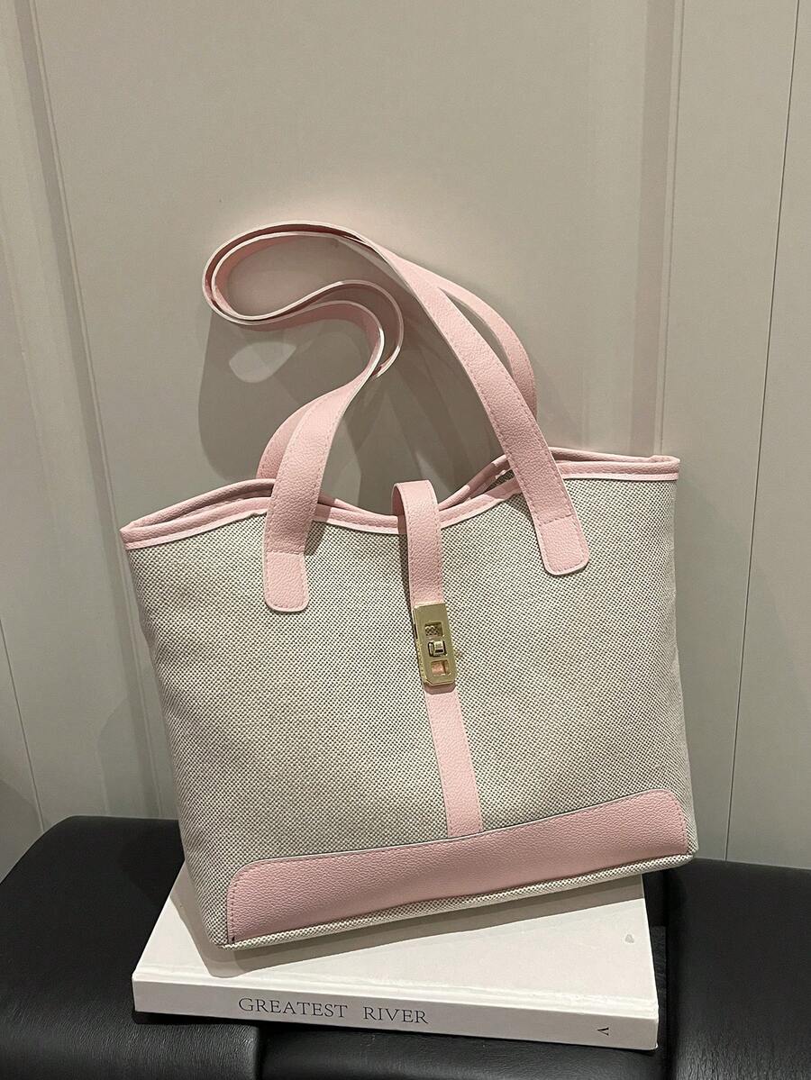 New Luxury Solid Color Premium Versatile Women's Shoulder Tote Bag