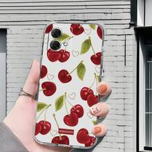 Funda de teléfono con diseño de corazón de cereza retro para Moto Edge 20, 30, 40NEO, 50 Pro, Edge+ (2023), G5G (2023/2024), Power (2025), G05, G13, G14, G15, G23, G24, G32, G34, G35, G45, G50, G52, G54, G55, G60, G72, G75, G82, G84, G85, E22i – Funda protectora transparente a prueba de golpes de TPU con diseño de dibujos animados, elegante y creativa, de carcasa suave. - transparente - Ver 6