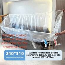Expandable Transparent Plastic Dust Cover Large Size Furniture Dust Barrier Suitable For Home Decor And Long-Term Storage - White - View 10