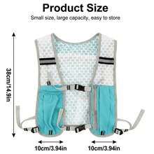 Running Vest With Phone Pocket Lightweight Adjustable Jogging Vest Marathon Run Vest With Pockets For Women Men - Baby Blue - View 6