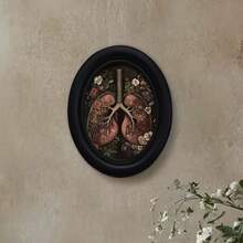1pc 3D Black No-Drill Photo Frame, Gothic Oval Photo Frame, Suitable For Home Decor, Office Decor, Holiday Decor - 15 - View 7