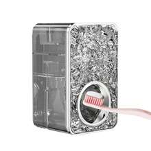Wall Mounted Automatic Toothpaste Dispenser Set With Adhesive Hook, Ice Pattern Personalized No Drilling Wall Mounted Toothpaste Squeezer, Plastic Bathroom Accessories Storage Box, Hotel And Home Bathroom Decoration, Holiday Gift - Semi-transparent Style - View 8