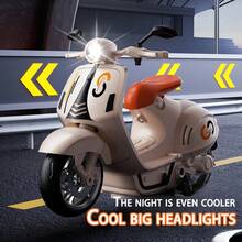 1 Pc Children's Retro Motorcycle Inertia Driving Light Simulation Sound Effect Little Sheep Model Baby Toy Display Piece - Multicolor - View 6