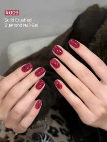 XEIJAYI 12 Colores Esmalte de Uñas Gel con Patrón de Purpurina y Piedras Brillantes de Alta Saturación Semisólido, Adecuado para Uso Especial en Salones de Uñas - Multicolor - Ver 11